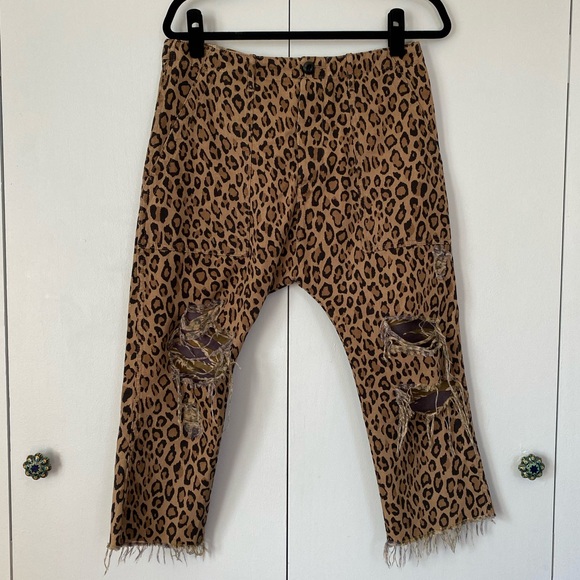 R13 Utility Drop Pants LEOPARD Size 25 - Picture 3 of 12